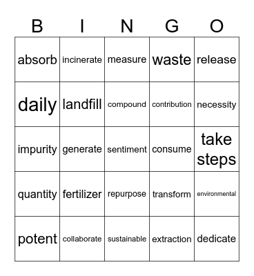 [1학년] Lesson 4 words Bingo Card