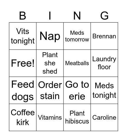 Munnn Bingo Card