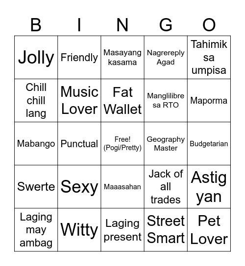 Is this me? Bingo Card