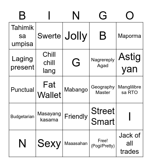 Is this me? Bingo Card