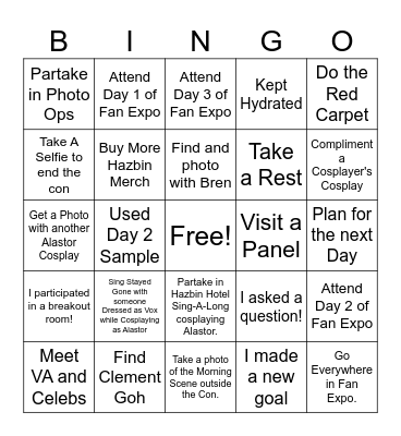 CONVENTION BINGO! Bingo Card