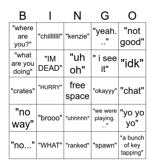 angel bingo Card
