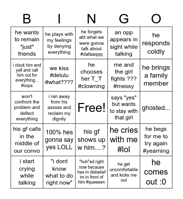 Confession Day Bingo Card