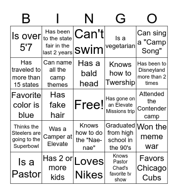 We are FAMILY Bingo Card