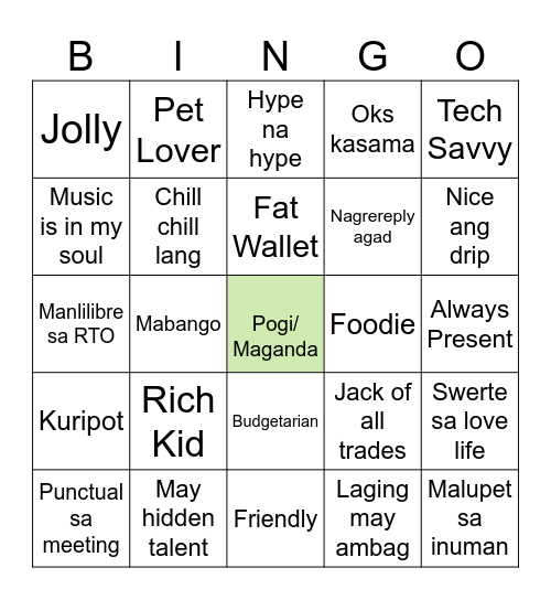 Kaw ba yan bro Bingo Card