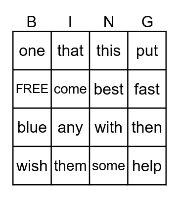 Problem Solvers Bingo Card