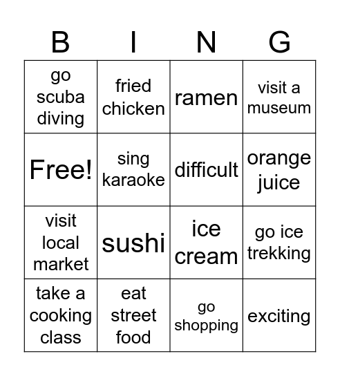 Frontrunner 2 Bingo Card