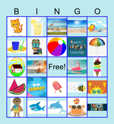 Summer Images Bingo Card