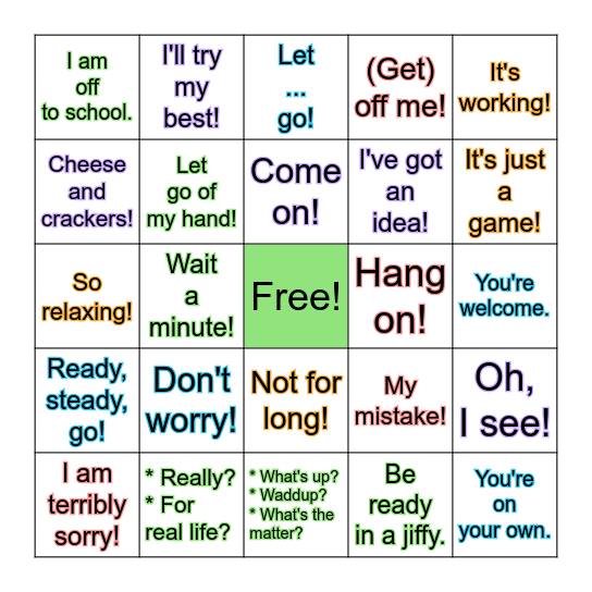 Bluey S1, ep 1 - 4 Bingo Card