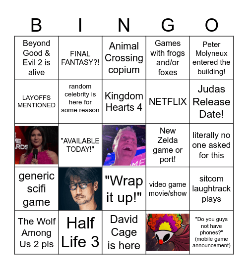 Summer Games Fest 2025 Bingo Card