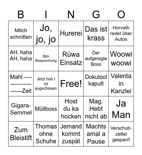 WKM Kanzlei Bingo Card
