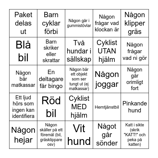Grannbingo! Bingo Card