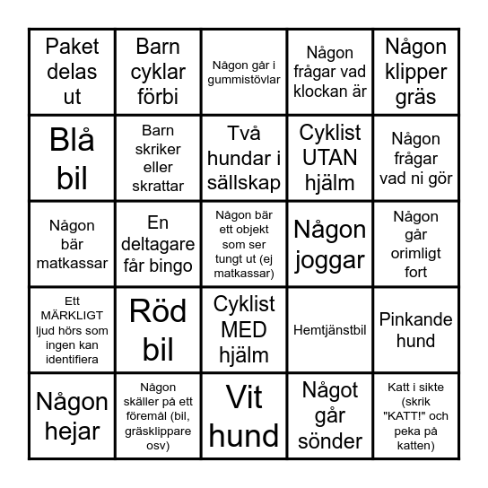 Grannbingo! Bingo Card