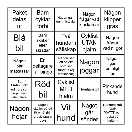 Grannbingo! Bingo Card