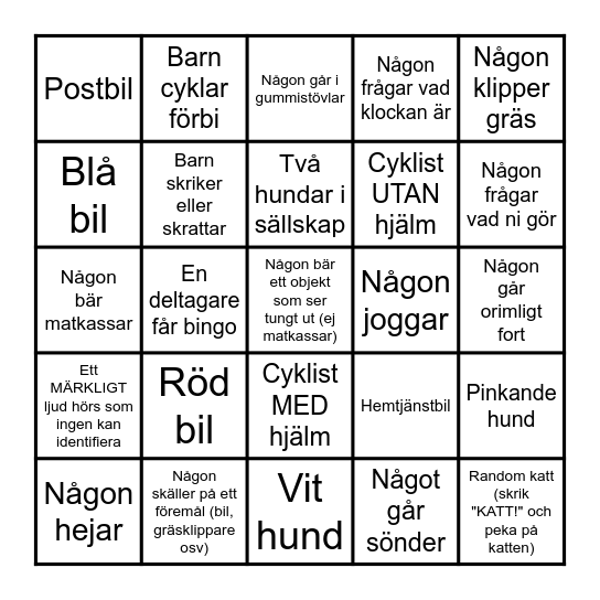 GRANNBINGO! Bingo Card