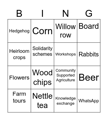 Alnarp Bingo Card