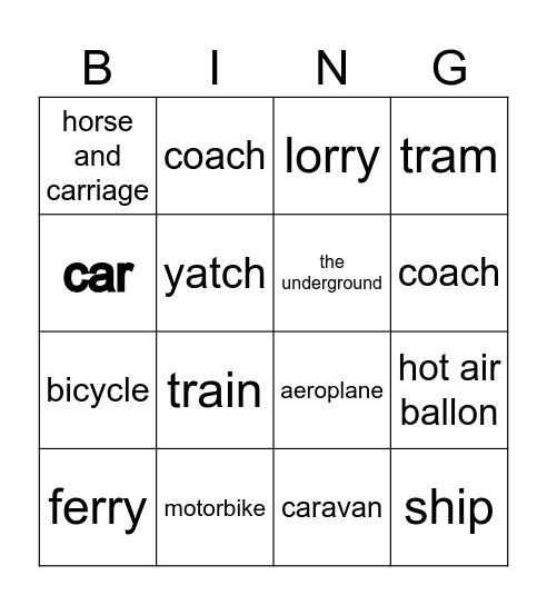JOURNEY Bingo Card