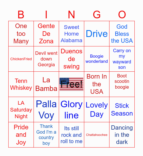 Memorial Day Bingo Card