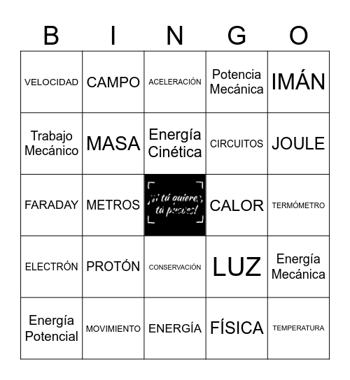 BINGO FÍSICO Bingo Card