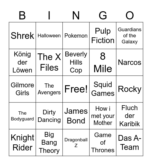 Farewell Bingo Card