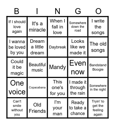 BARRY BINGO Card