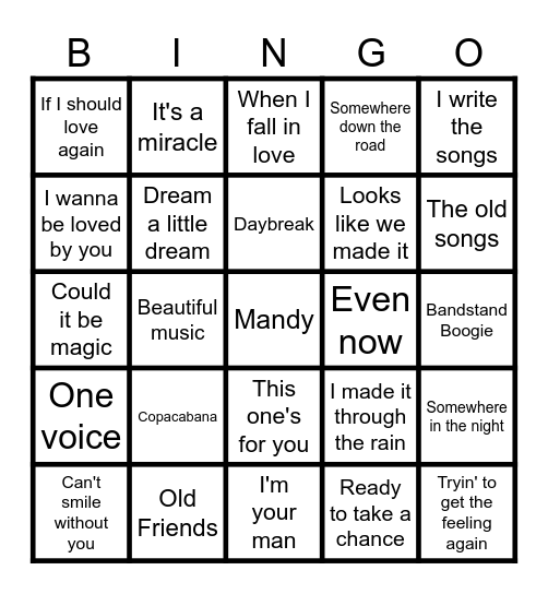 BARRY BINGO Card