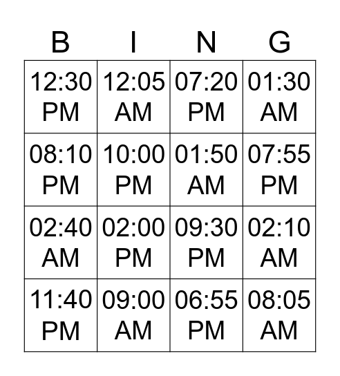 May 26, 2025 Good Morning Bingo Card