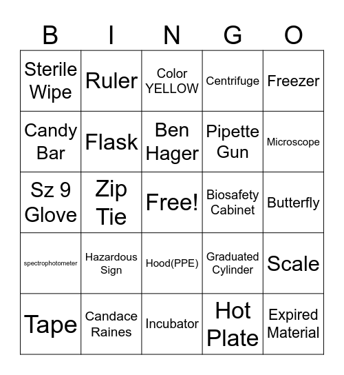 B12 PPD Bingo Card