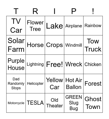 Watkins Family Bingo Card