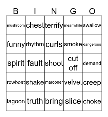 Peter Pan Bingo 3 Bingo Card