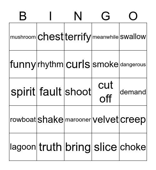 Peter Pan Bingo 3 Bingo Card