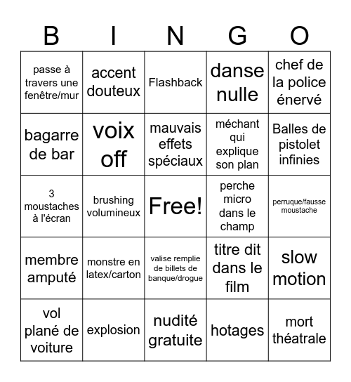 Grotte Chaude Bingo Card
