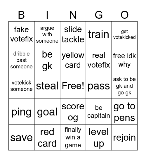 rf24 easy Bingo Card