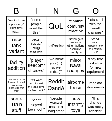 Bingo Card