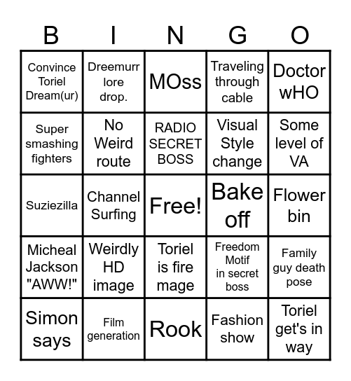 DELTARUNE CHAPTER 3 Bingo Card