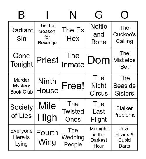 Book Babes BINGO Card
