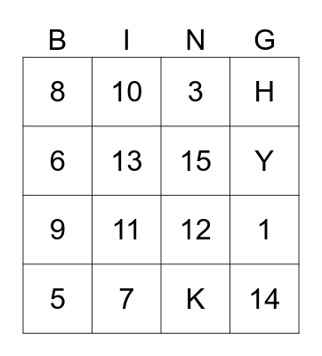 Filipino culture Bingo Card