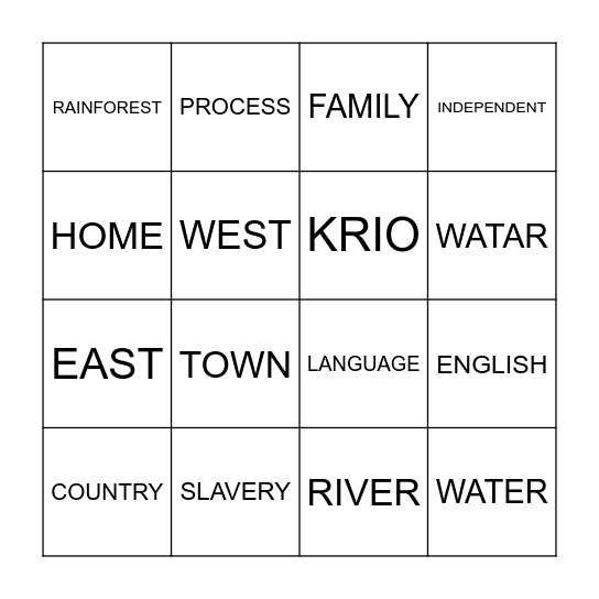 BINGO! Bingo Card