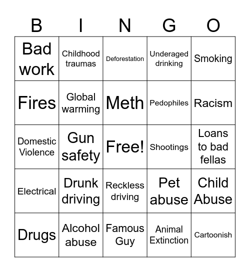 psa bingo Card