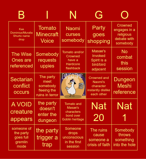 IO5e The Devil's Due Ep. 1 | New Delvers Bingo Card