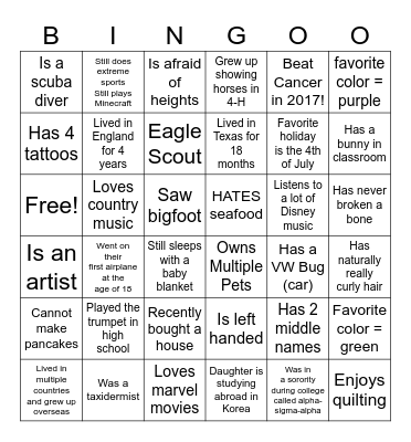 6th Grade Teacher Bingo! Bingo Card