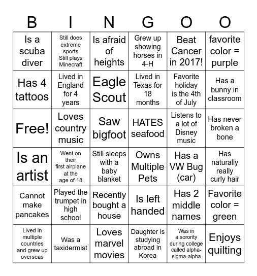 6th Grade Teacher Bingo! Bingo Card