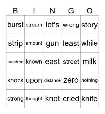 Bingo Card