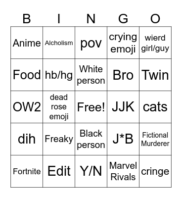 FFQ Bingo Card