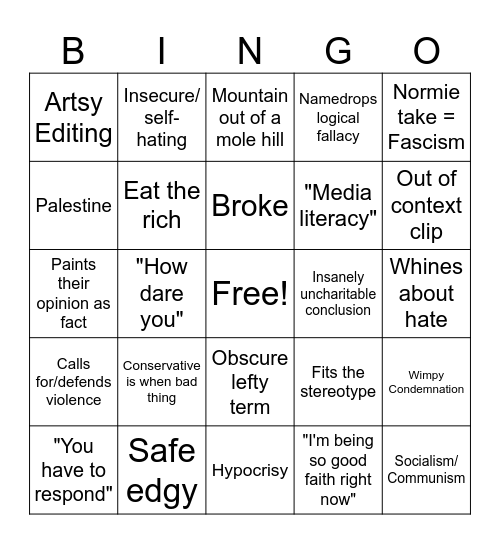 Breadtube Bingo Card breadtube-bingo-card