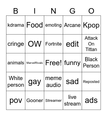 FFQ Bingo Card