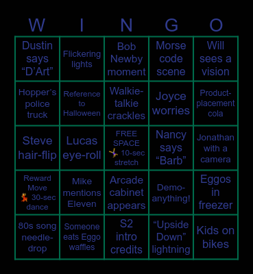 How to turn Stranger Things into “Stay-Awake Mode” Bingo Card
