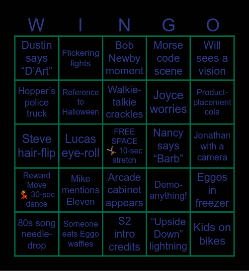 How to turn Stranger Things into “Stay-Awake Mode” Bingo Card