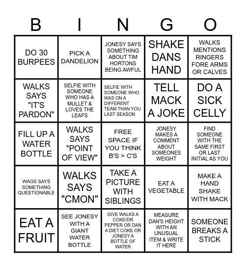 BLAZERS WEEKEND BINGO! Bingo Card