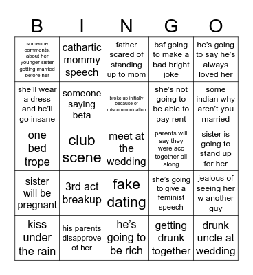 picture this Bingo Card